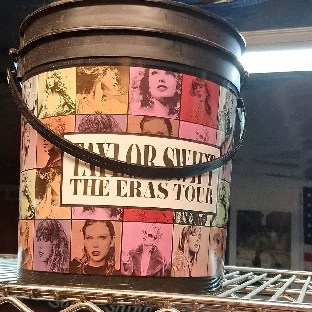 Taylor Swift The Eras Tour Black Multicolored Popcorn Snack Buckets.